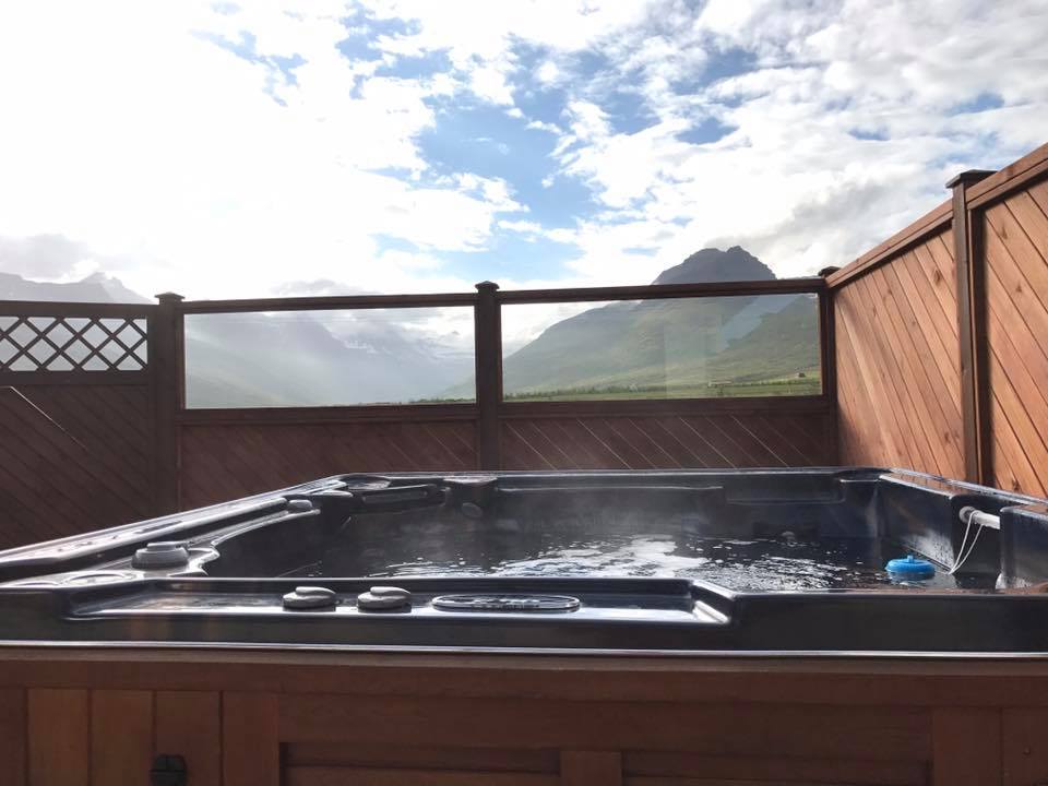 Jacuzzi under a mountain? What could be better? 
